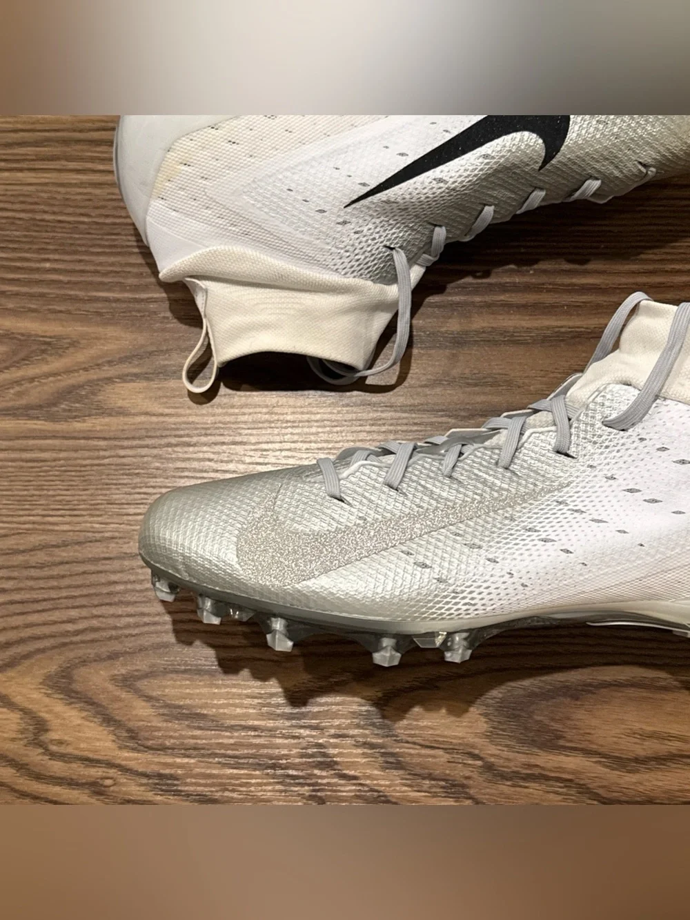 Size 14 Nike Vapor Untouchable Pro 3 Football Cleats White Silver 917165-112